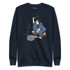 Samurai Blacksmith Swords Japanese Ukiyo-e Unisex Premium Sweatshirt - Navy Blazer / S