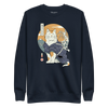 Cat Samurai Ukiyo-e Funny Unisex Premium Sweatshirt