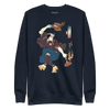 Samurai BBQ Barbecue Funny Ukiyo-e Unisex Premium Sweatshirt