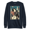 Samurai Banjo Player Music Ukiyo-e Unisex Premium Sweatshirt