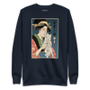 Geisha and Cat 1 Ukiyo-e Unisex Premium Sweatshirt