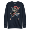 Samurai Bassist Player 4 Music Ukiyo-e Unisex Premium Sweatshirt