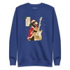 Dachshund Play Guitar Christmas Japanese Ukiyo-e Unisex Premium Sweatshirt - Team Royal / S