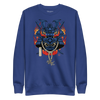 Samurai Mask with Fiery Eyes Ukiyo-e Unisex Premium Sweatshirt