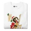 Dachshund Play Guitar Christmas Japanese Ukiyo-e Unisex Premium Sweatshirt -