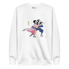 Samurai & Geisha Figure Skating Japanese Ukiyo-e Unisex Premium Sweatshirt - Samurai Original