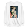 Geisha and Cat 1 Ukiyo-e Unisex Premium Sweatshirt