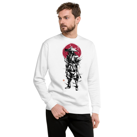 Samurai Ronin Sumi-e Japanese Ink Painting Unisex Premium Sweatshirt