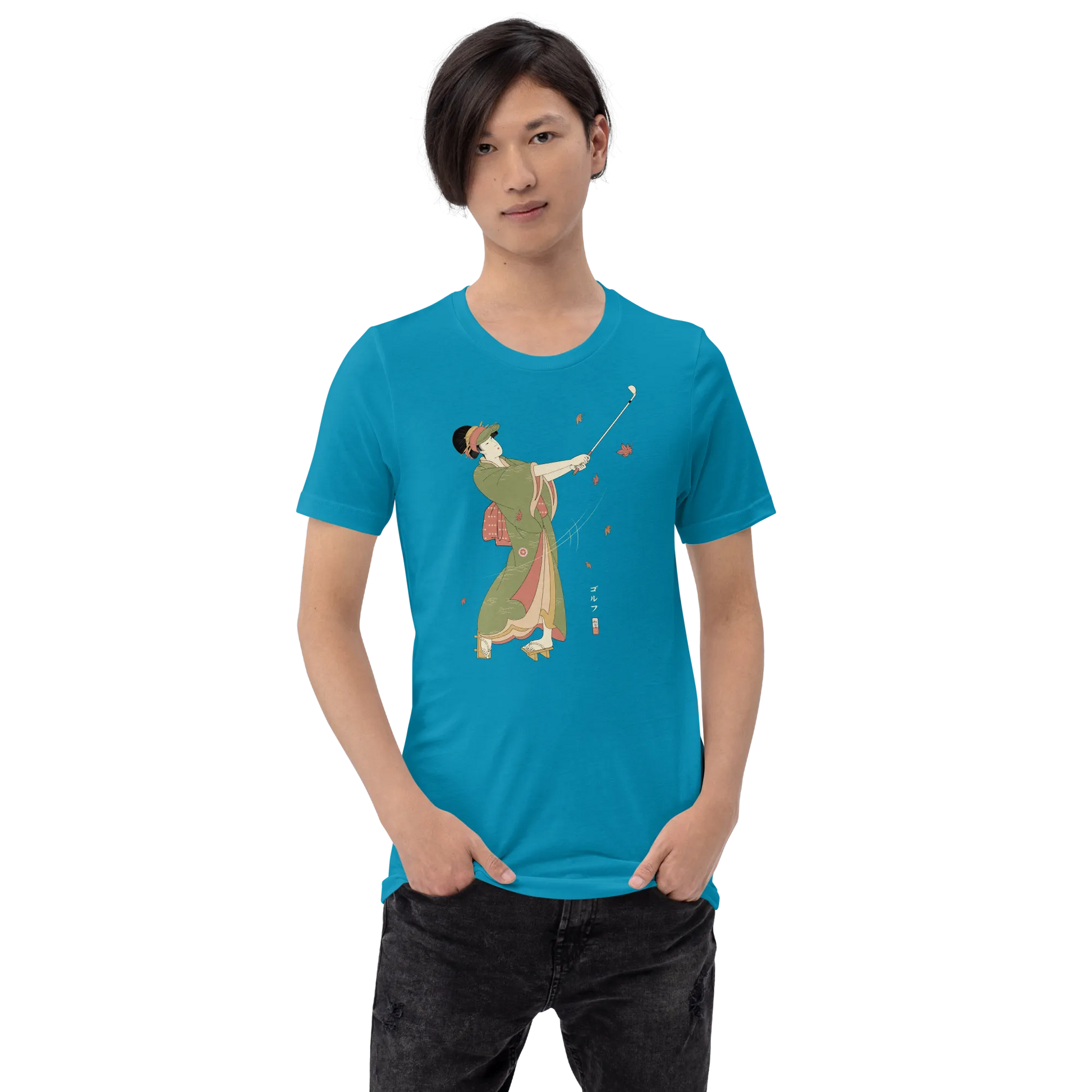 Geisha Golf Player Japanese Ukiyo-e Unisex T-shirt -