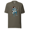 Samurai Hiking Japanese Ukiyo-e Unisex T-shirt - Army / S