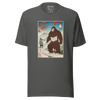 Samurai Hunts Sasquatch Japanese Ukiyo-e Unisex t-shirt - Asphalt / S