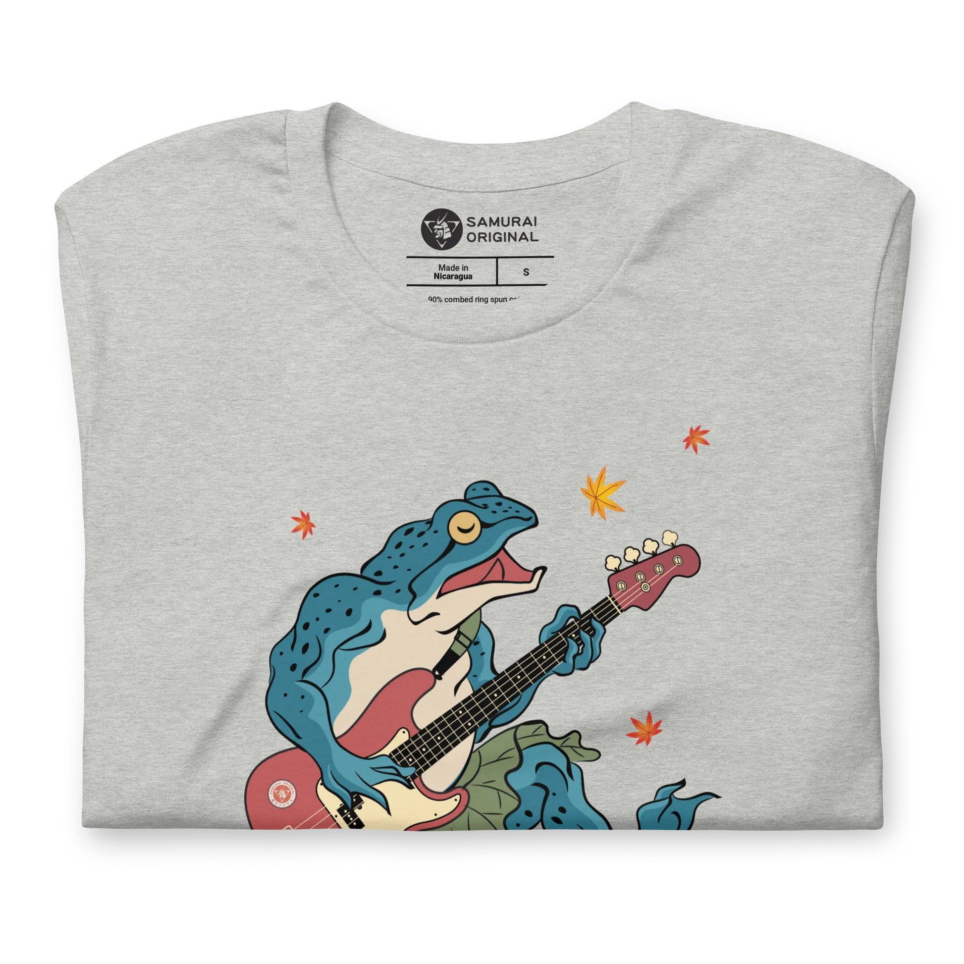 Frog Guitar Bass Funny Japanese Ukiyo-e Unisex T-shirt -