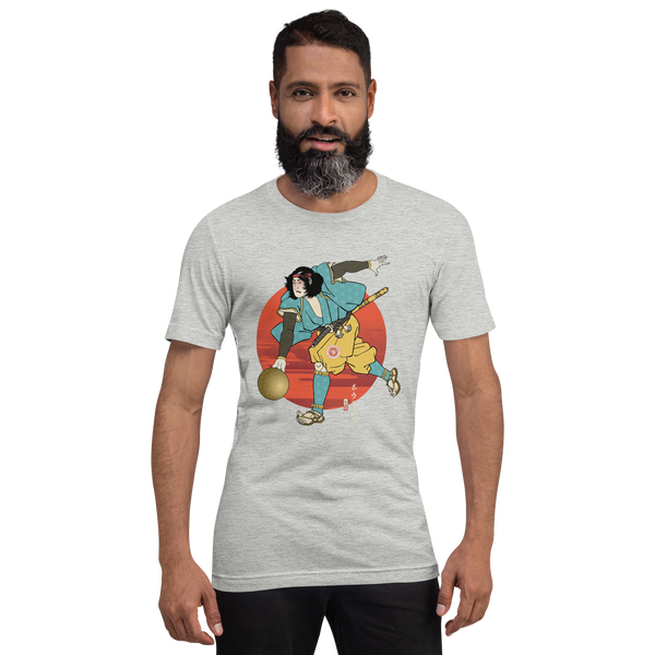 Samurai Play Bowling Ukiyo-e Unisex t-shirt