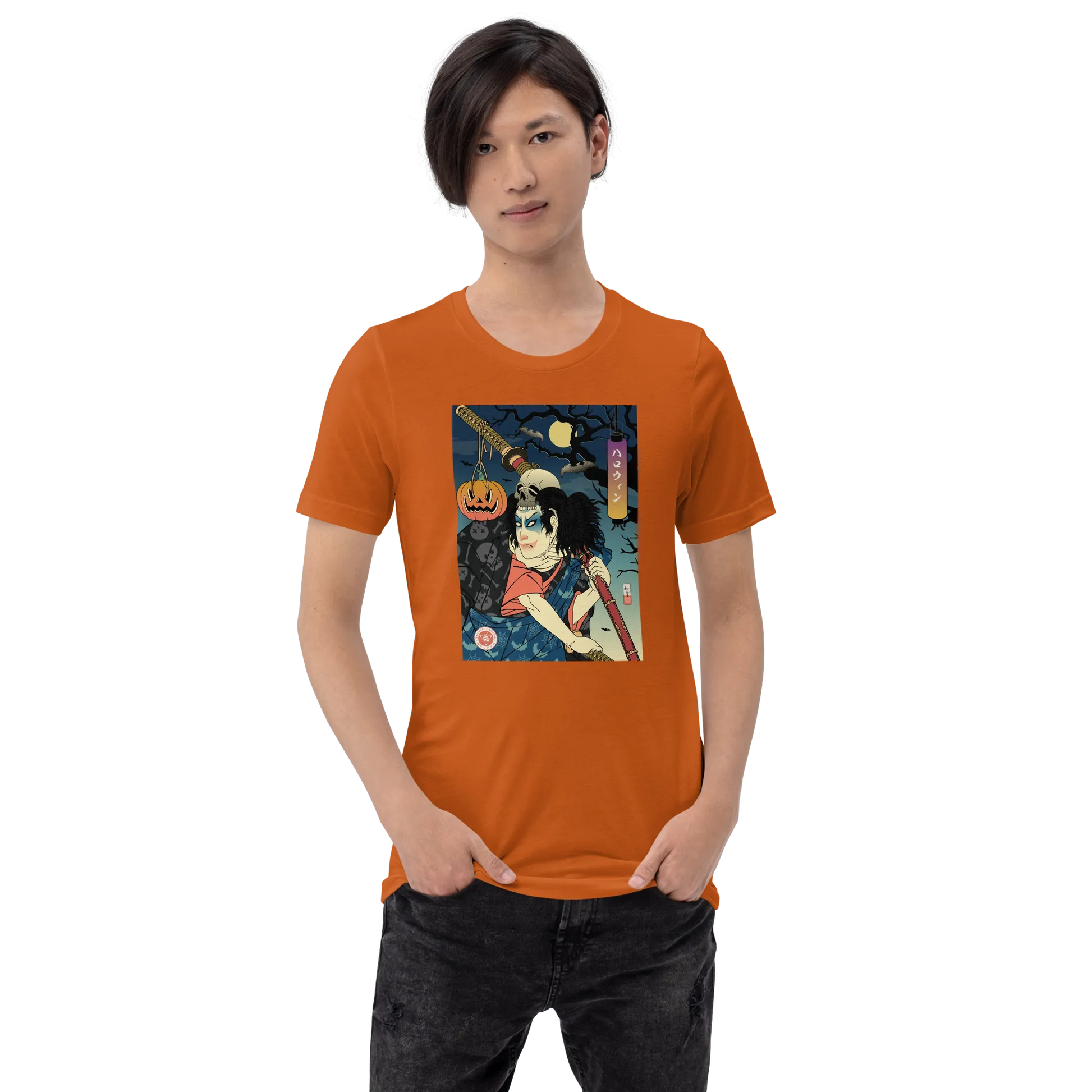 Halloween Samurai Joker Japanese Ukiyo-e Unisex T-Shirt -