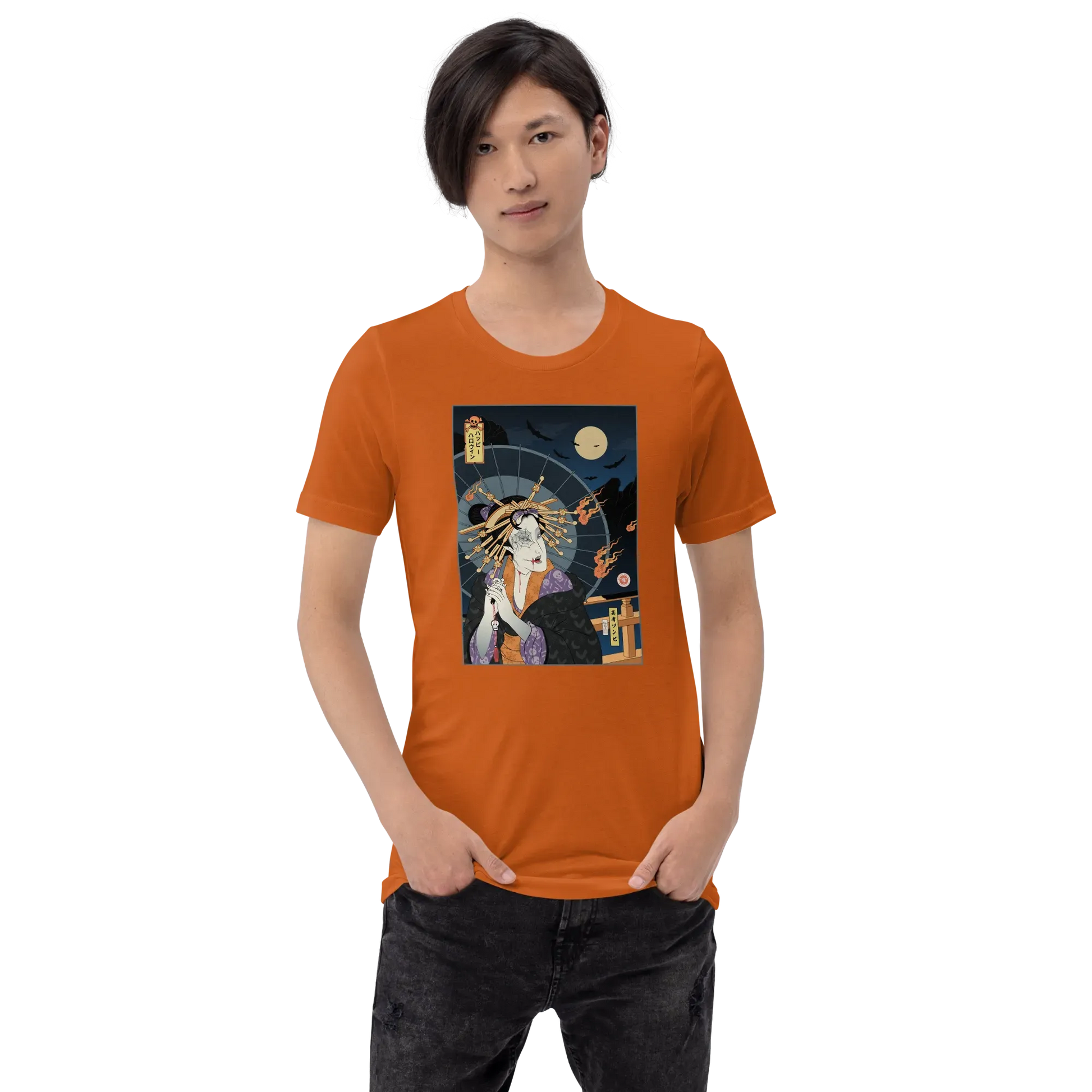 Halloween Geisha Zombies Japanese Ukiyo-e Unisex T-Shirt -