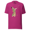 Geisha Golf Player Japanese Ukiyo-e Unisex T-shirt - Berry / S