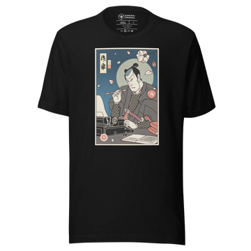 Samurai Writer Book Ukiyo-e Unisex T-Shirt - Samurai Original