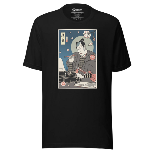 Samurai Writer Book Ukiyo-e Unisex T-Shirt - Samurai Original