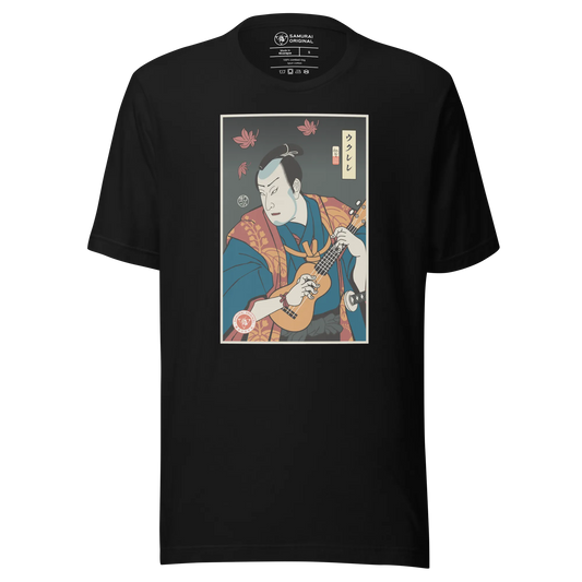 Samurai Ukulele String Instrument Ukiyo-e Unisex T-Shirt