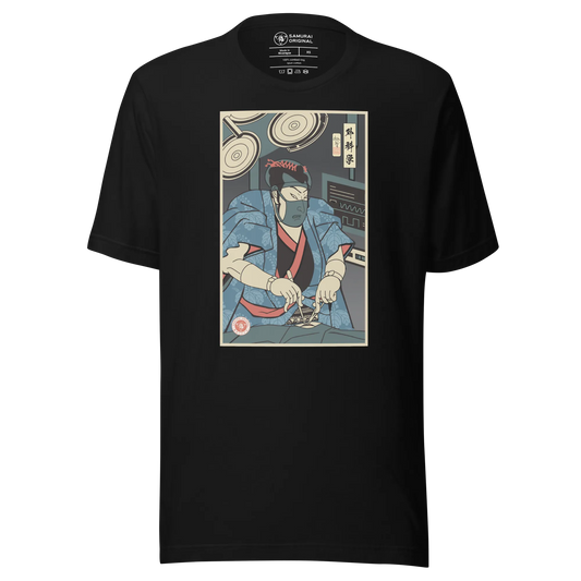 Samurai Surgeon Doctor Ukiyo-e Unisex T-Shirt - Black / S