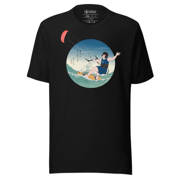 Samurai Kiteboarding Ukiyo-e Unisex T-shirt