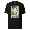 Geisha Ukulele Player String Instrument Japanese Ukiyo-e Unisex T-Shirt - Black / S