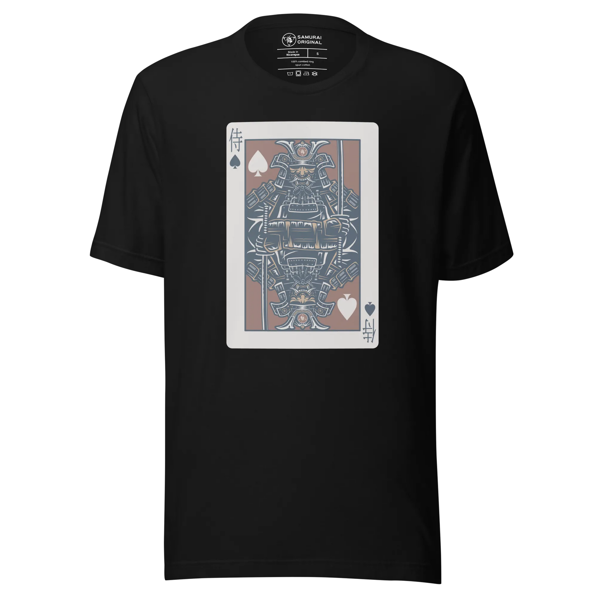 Card Samurai Japanese Unisex T-shirt - Black / S