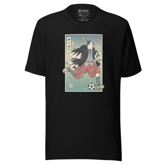 Samurai Football Player Ukiyo-e Unisex T-Shirt - Samurai Original