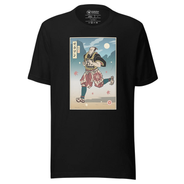 Samurai Marathon Running Ukiyo-e Unisex T-Shirt