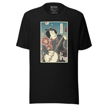 Samurai Banjo Player Music Ukiyo-e Unisex T-Shirt - Samurai Original