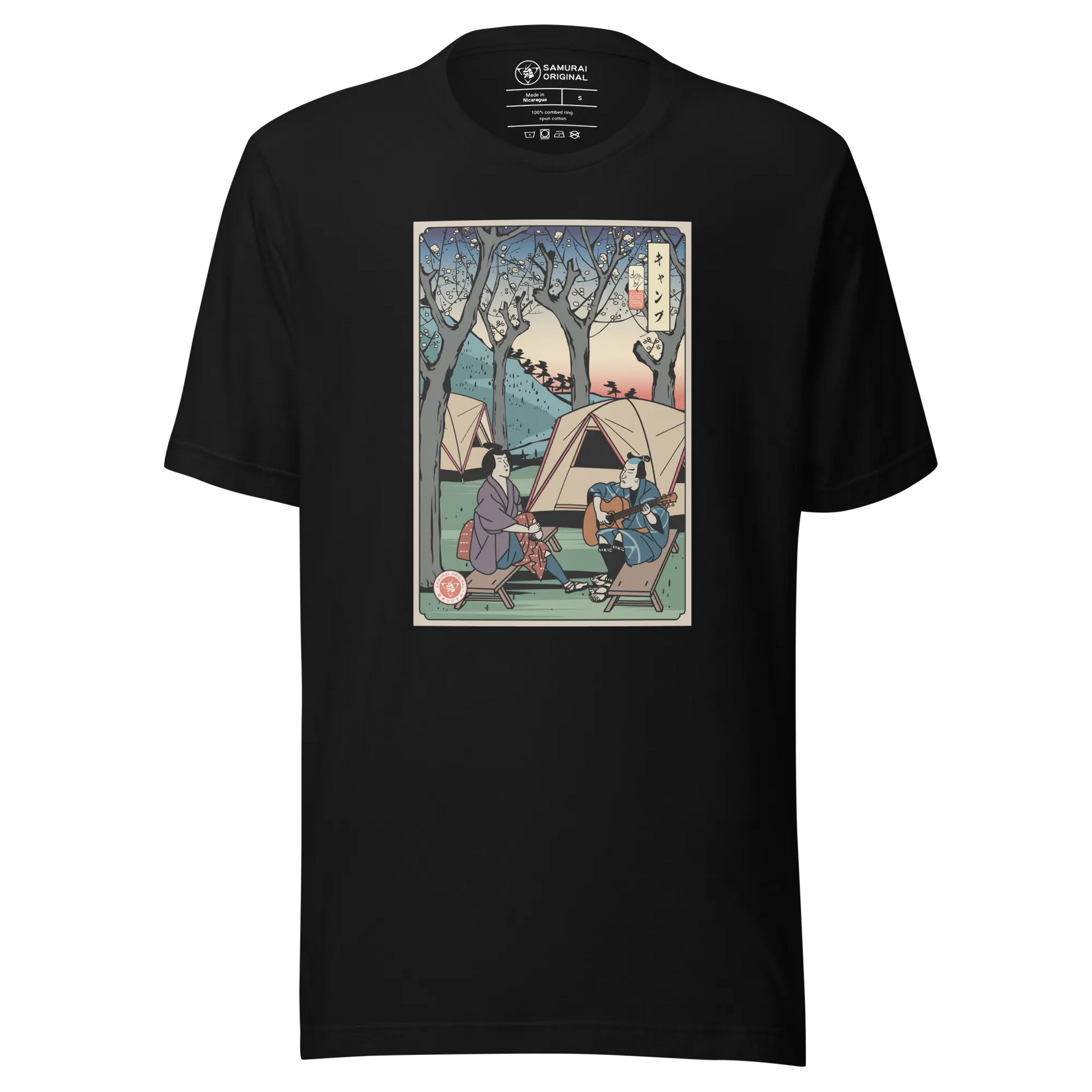 Samurai Camping Weekend Ukiyo-e Unisex T-Shirt - Samurai Original