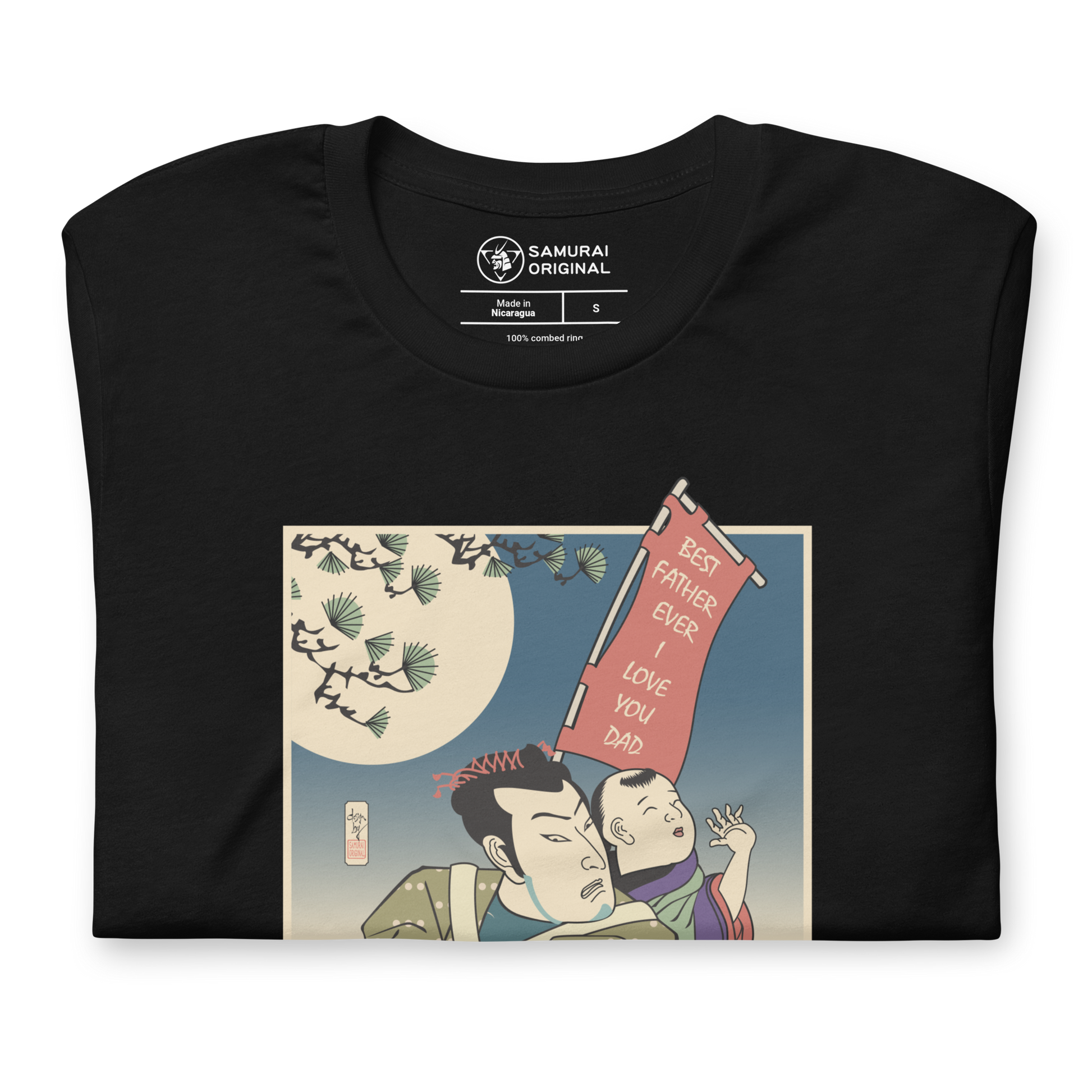 Best Father I Love You Dad Japanese Ukiyo-e Unisex T-Shirt -