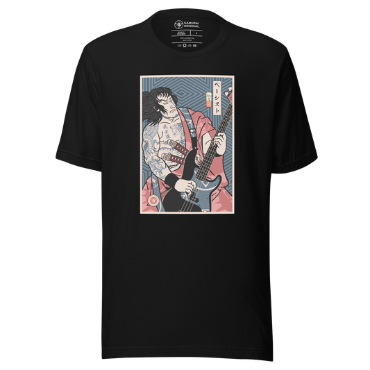 Samurai Bassist Player 5 Music Ukiyo-e Unisex T-Shirt - Samurai Original