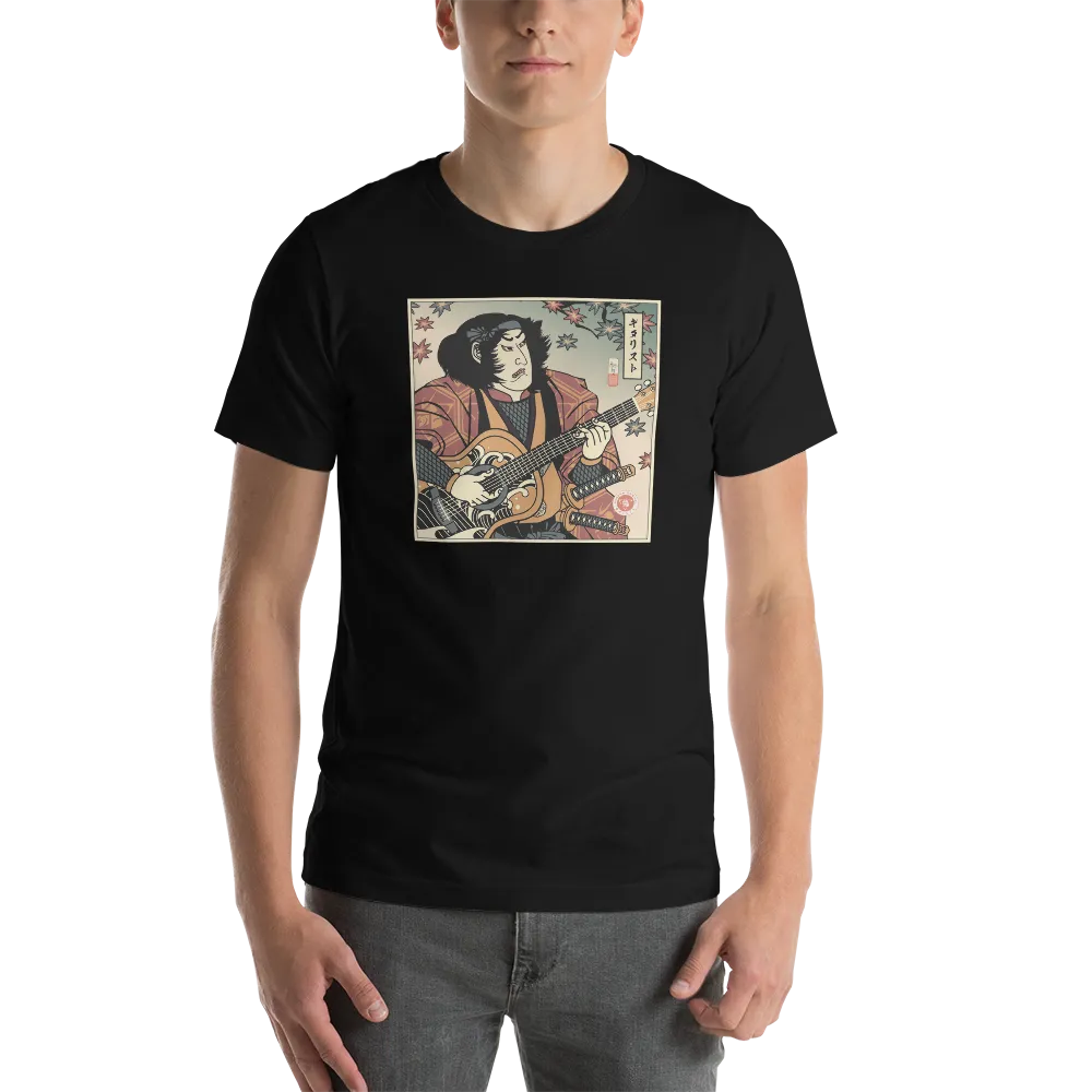 Samurai Guitar Player 3 Music Ukiyo-e Unisex T-Shirt -