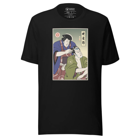 Samurai Barber Barbershop Ukiyo-e Unisex T-Shirt - Samurai Original