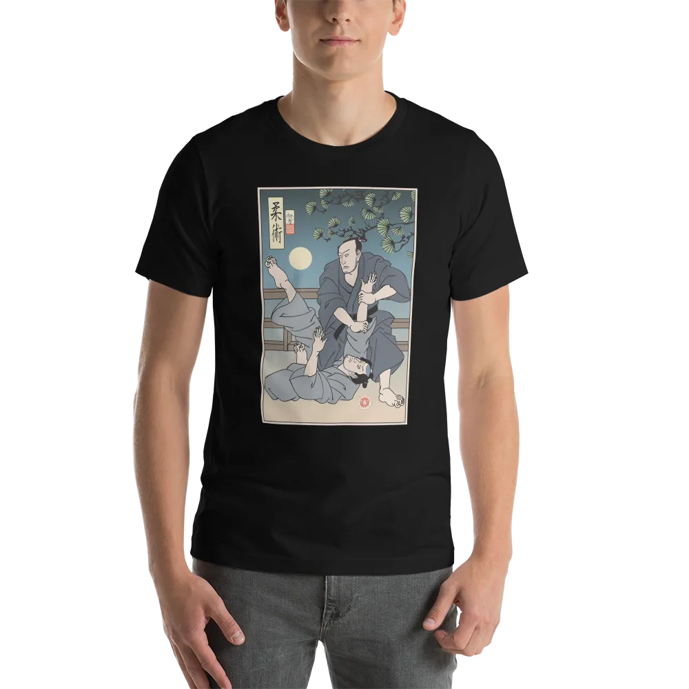 Jiu Jitsu Brazilian Martial Japanese Ukiyo-e Unisex T-Shirt 3 -