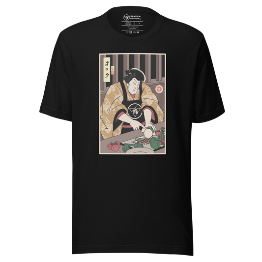 Samurai Chef 2 Cook Dish Ukiyo-e Unisex T-Shirt - Samurai Original