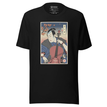 Samurai Cello Player Music Ukiyo-e Unisex T-Shirt - Samurai Original