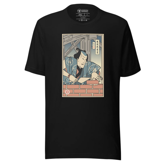 Samurai Builder Construction Worker Ukiyo-e Unisex T-Shirt - Samurai Original