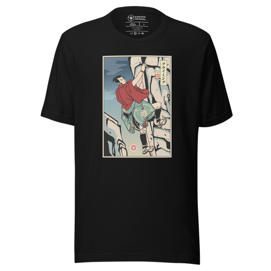 Samurai Rock Climbing Extreme Sport Ukiyo-e Unisex T-Shirt