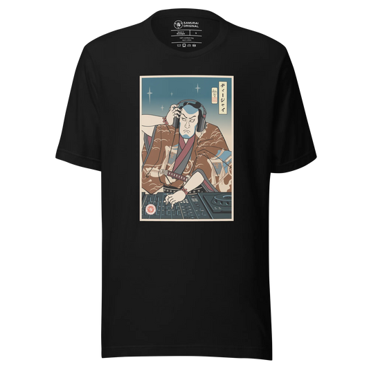 Samurai DJ 6 Turntable Music Ukiyo-e Unisex T-Shirt - Samurai Original