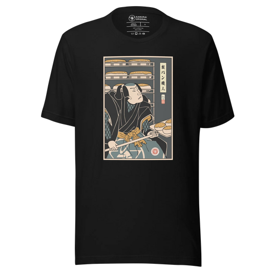 Samurai Baker Bakery Ukiyo-e Unisex T-Shirt - Samurai Original