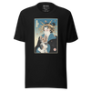 Geisha and Yorkshire Dog Japanese Ukiyo-e Unisex t-shirt - Black / S