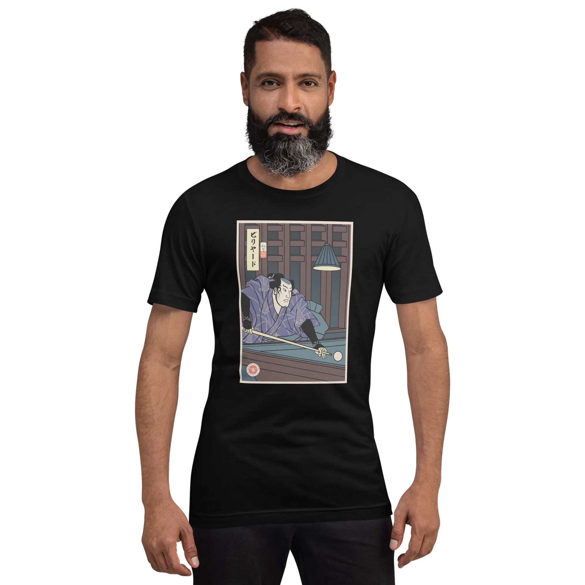 Samurai Billiards Pool Player Ukiyo-e Unisex T-Shirt -