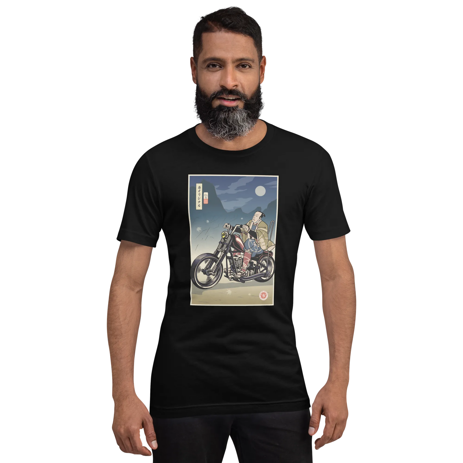 Samurai Chopper Motorcycle Ukiyo-e Unisex T-Shirt - Samurai Original