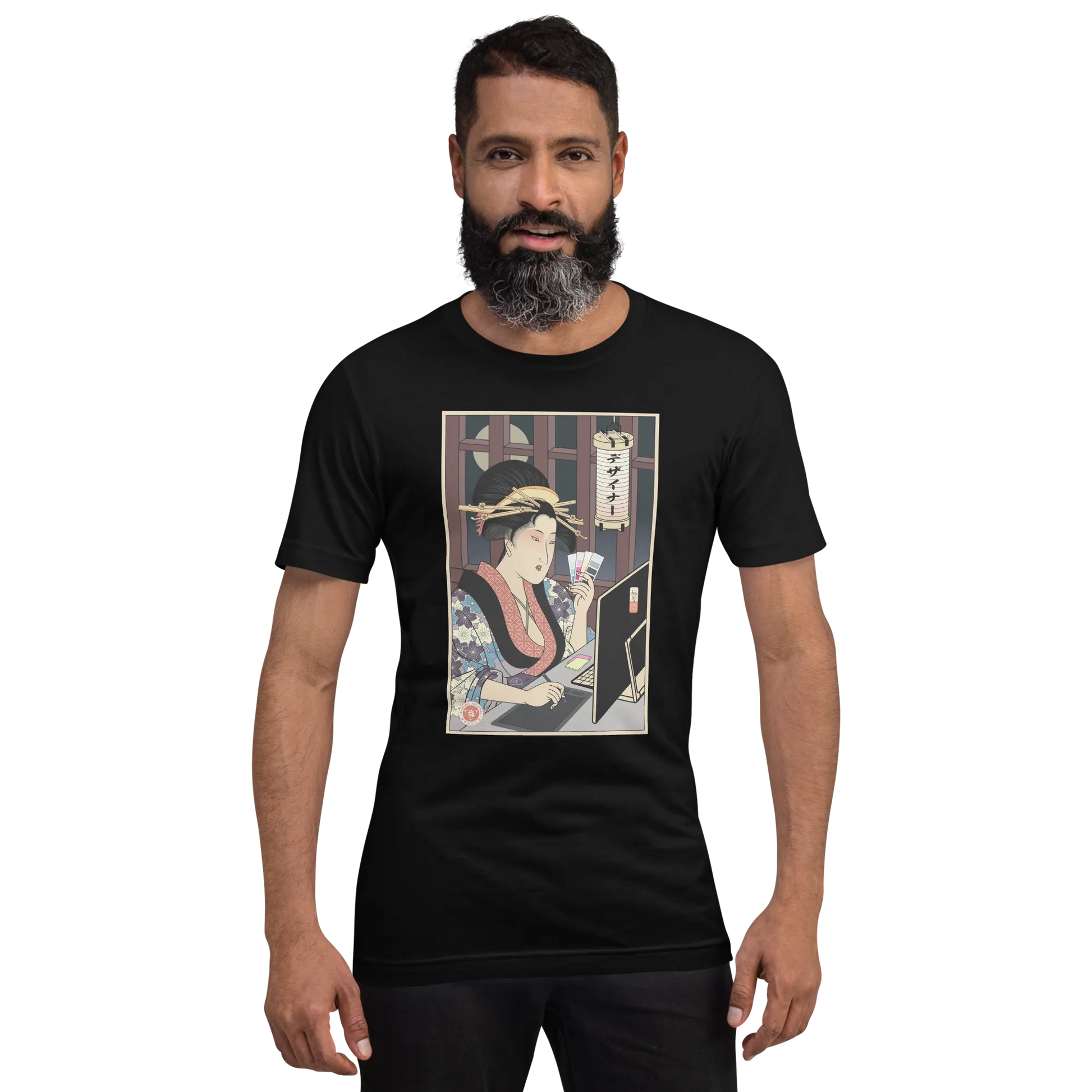 Geisha Design Japanese Ukiyo-e Unisex T-Shirt -