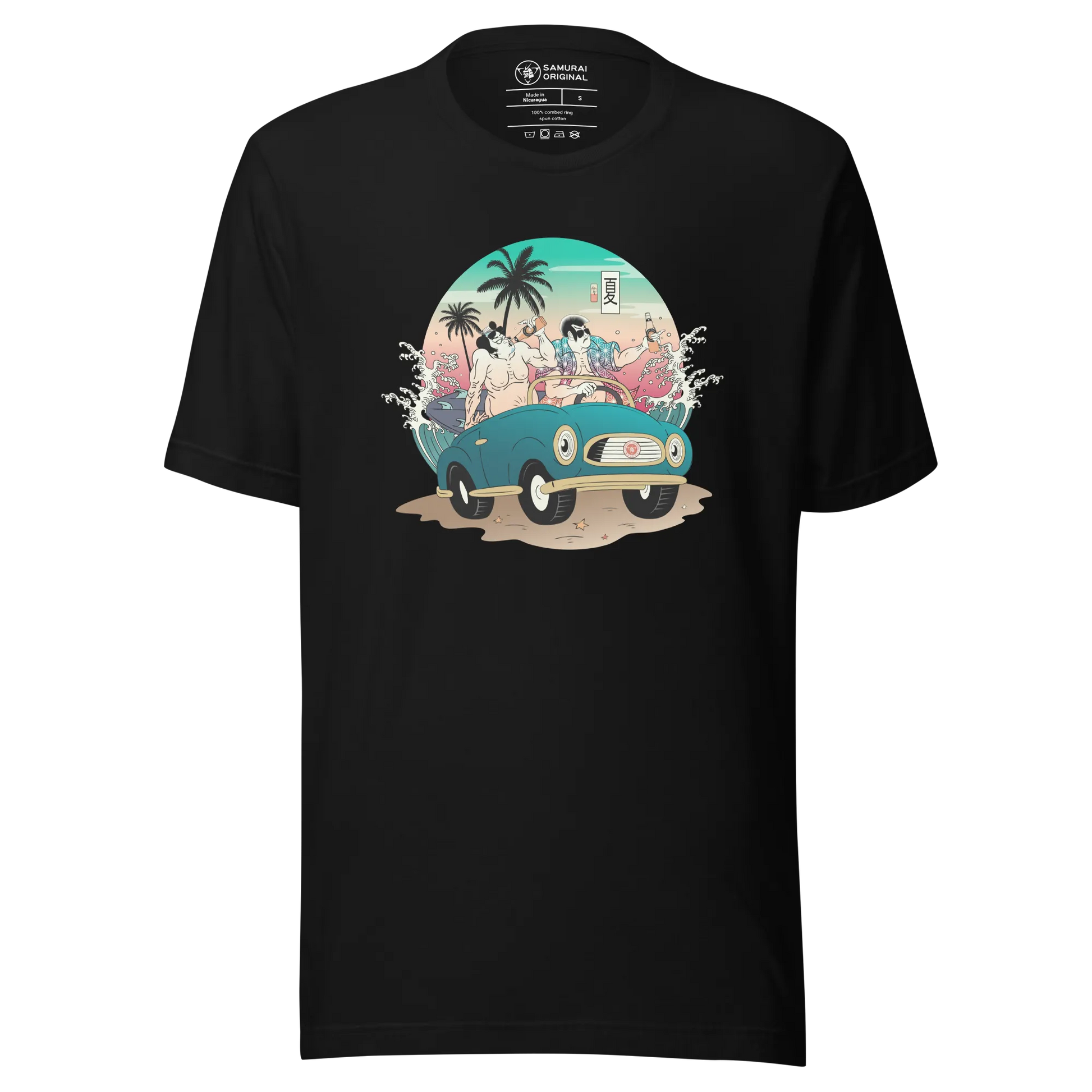 Samurai and Summer Party Ukiyo-e Unisex T-shirt - Samurai Original