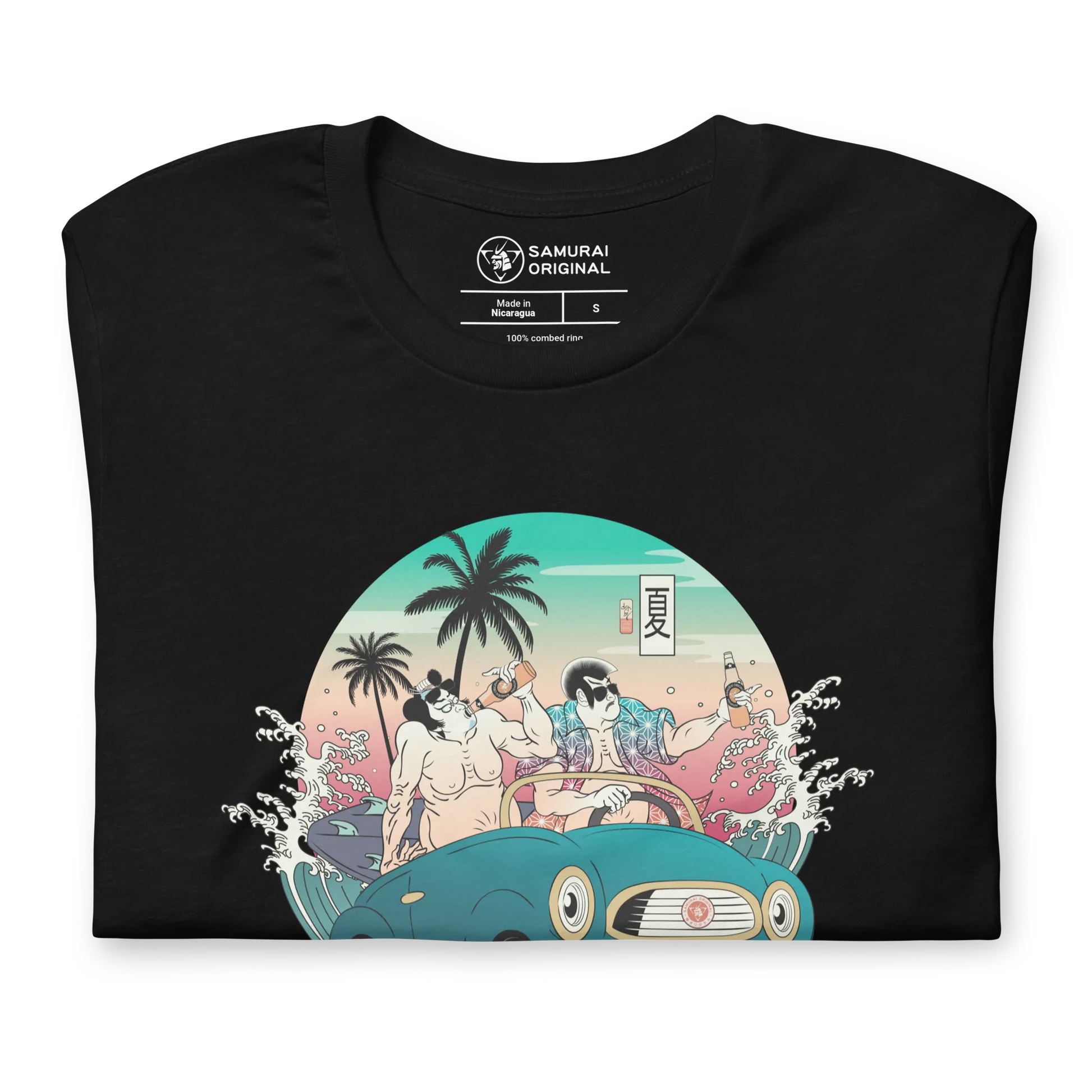 Samurai and Summer Party Ukiyo-e Unisex T-shirt - Samurai Original