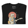 Cat Playing Guitar Funny Japanese Ukiyo-e Unisex T-shirt -