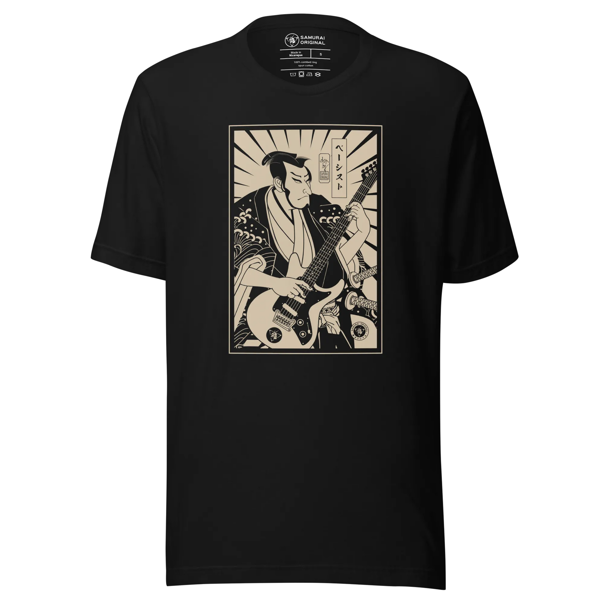 Samurai Bassist Player 2 Music Ukiyo-e Unisex T-Shirt - Samurai Original